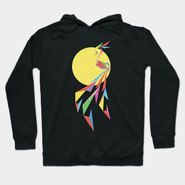 Abstract Moon Bird Hoodie by martinussumbaji